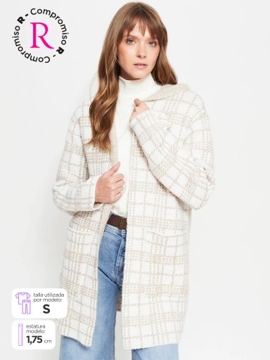 CARDIGAN MUJER AZIZ CON GORRO - 1