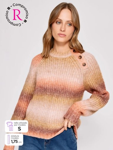 SWEATER MUJER REGATTA MANGA LARGA BOTONES - 1