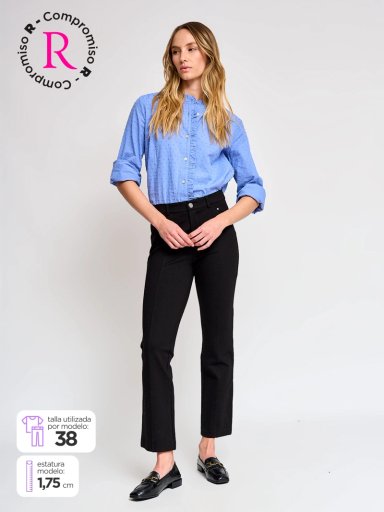 PANTALÓN MUJER CACHAREL RECTO TIPO CALZA - 1