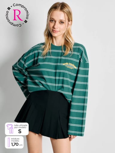 POLERA MUJER INDEX ALGODÓN MANGA LARGA ESTAMPADA - 1