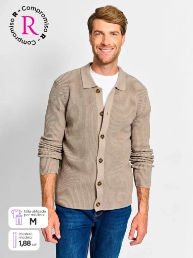 CARDIGAN HOMBRE MARQUIS ALGODÓN TEXTURA - 1