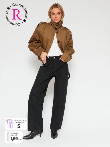 PANTALÓN MUJER INDEX ALGODÓN CORTES - 1