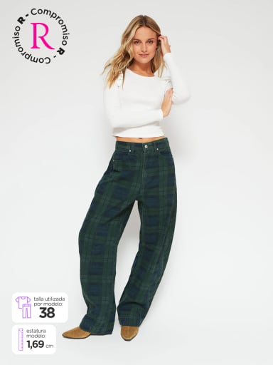 JEANS MUJER INDEX ALGODÓN CUADRILLÉ - 1