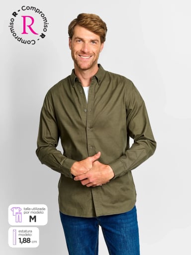 CAMISA HOMBRE MARQUIS ALGODÓN MANGA LARGA FRANELA - 1
