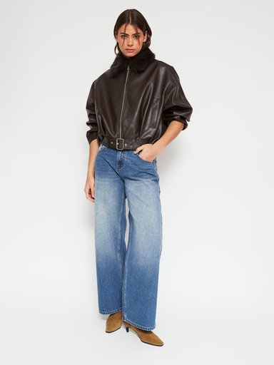 CHAQUETA MUJER INDEX CORTA EFECTO PIEL - 4