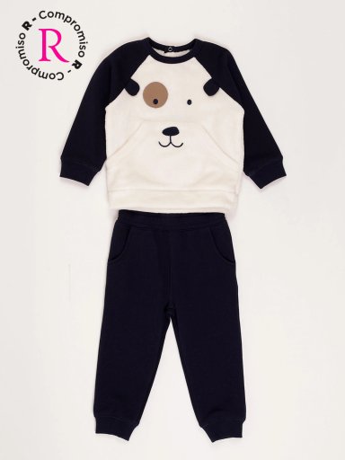 CONJUNTO NIÑO BABY HARVEST POLERÓN PELOS Y PANTALÓN DE BUZO LUDICO - 1