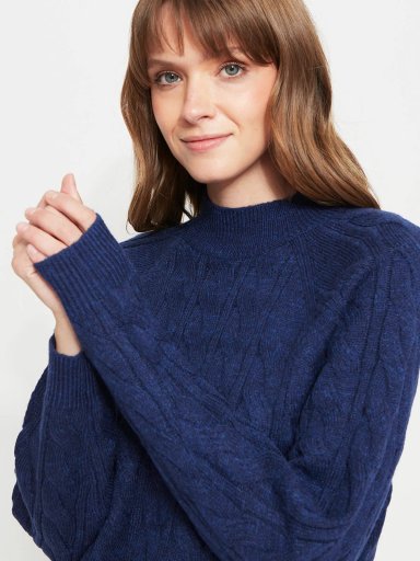 SWEATER MUJER REGATTA CUELLO REDONDO MANGA LARGA TRENZADO - 3