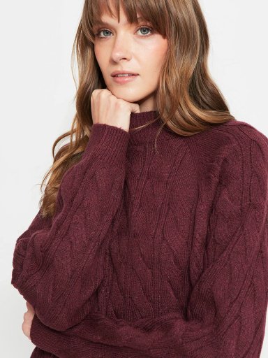 SWEATER MUJER REGATTA CUELLO REDONDO MANGA LARGA TRENZADO - 3