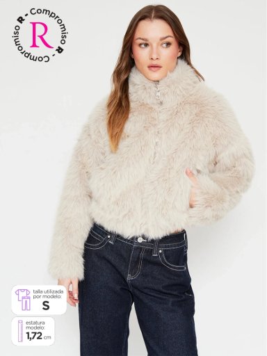 CHAQUETA MUJER INDEX PELUDO - 1