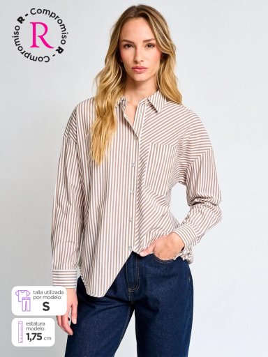 BLUSA MUJER REGATTA ALGODÓN MANGA LARGA CAMISERA - 1