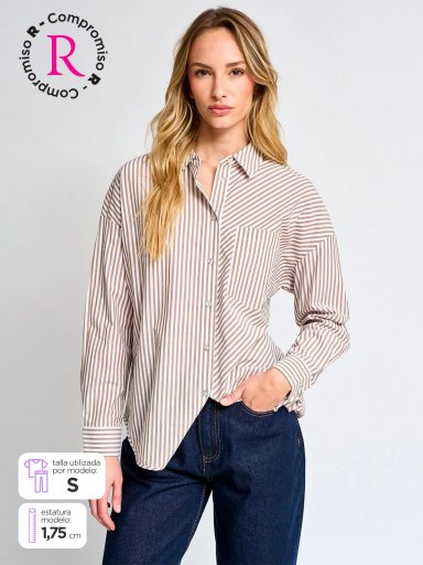 BLUSA MUJER REGATTA ALGODÓN MANGA LARGA CAMISERA - 1