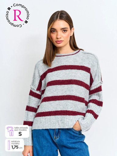 SWEATER MUJER INDEX MANGA LARGA - 1