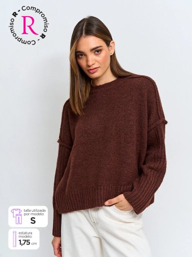 SWEATER MUJER INDEX MANGA LARGA - 1