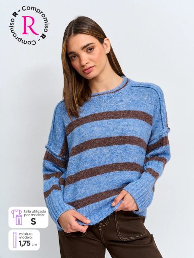 SWEATER MUJER INDEX MANGA LARGA - 1