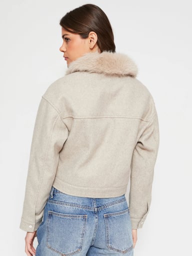 CHAQUETA MUJER INDEX CORTA CUELLO PIEL - 2