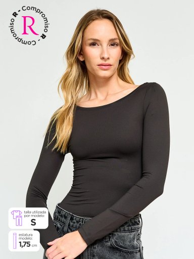 BODY MUJER INDEX MANGA LARGA BÁSICO - 1