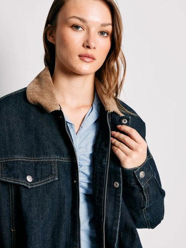 CHAQUETA MUJER INDEX ALGODÓN CORTA CUELLO COTELÉ - 3