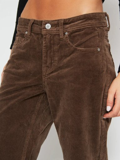 PANTALÓN MUJER INDEX ALGODÓN COTELÉ FLARE RELAX - 4