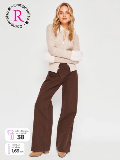 JEANS MUJER INDEX ALGODÓN CRUZADO - 1