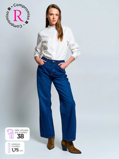 JEANS MUJER MARQUIS ALGODÓN WIDE LEG - 1