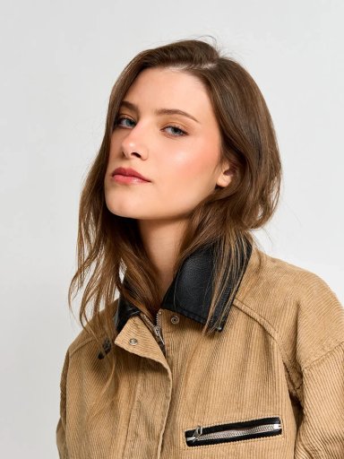 CHAQUETA MUJER INDEX ALGODÓN CORTA COTELÉ - 3