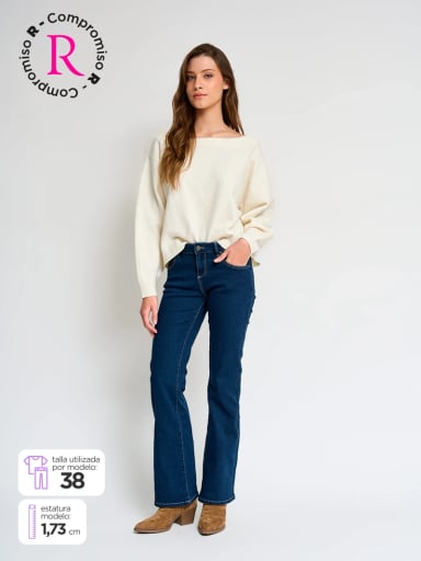 JEANS MUJER INDEX ALGODÓN APLICACIONES - 1