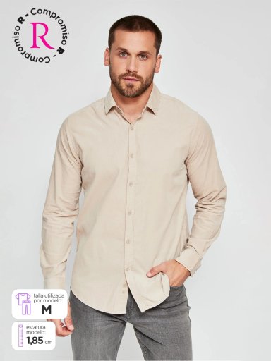CAMISA HOMBRE CACHAREL MANGA LARGA COTELÉ - 1