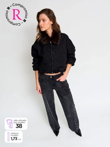 JEANS MUJER INDEX ALGODÓN ESTRELLAS - 1
