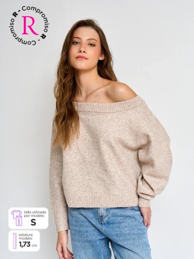 SWEATER MUJER INDEX MANGA LARGA - 1