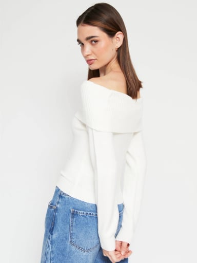 SWEATER MUJER INDEX MANGA LARGA BARDOT - 2