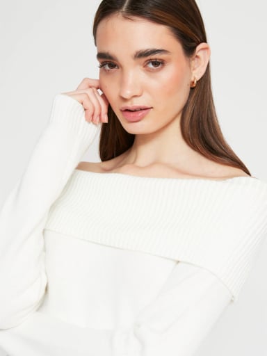 SWEATER MUJER INDEX MANGA LARGA BARDOT - 3