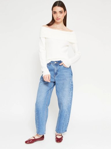 SWEATER MUJER INDEX MANGA LARGA BARDOT - 4