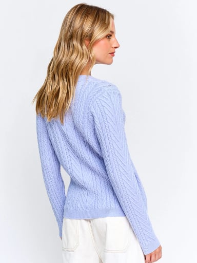 SWEATER MUJER INDEX MANGA LARGA TRENZAS - 2