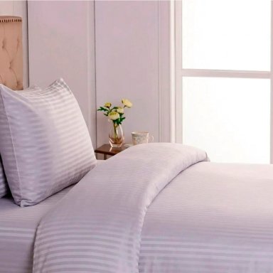 CUBREPLUMÓN RIPLEY HOME JACQUARD STRIPES 2 PLAZAS GRIS - 2