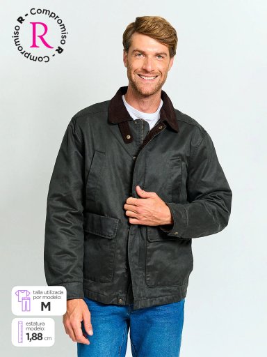 CHAQUETA HOMBRE MARQUIS ALGODÓN EFECTO ENCERADO - 1