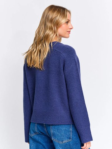 SWEATER MUJER INDEX MANGA LARGA CALADO - 2