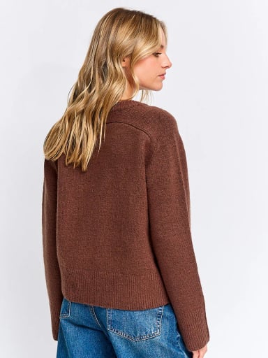 SWEATER MUJER INDEX MANGA LARGA CALADO - 2