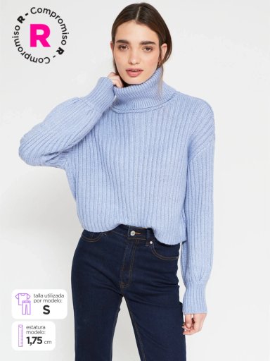 SWEATER MUJER INDEX CUELLO ALTO MANGA LARGA - 1