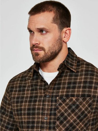 CAMISA HOMBRE INDEX MANGA LARGA CUADROS FRANELA - 3