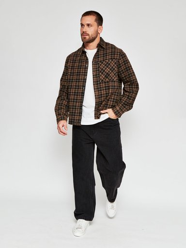 CAMISA HOMBRE INDEX MANGA LARGA CUADROS FRANELA - 4