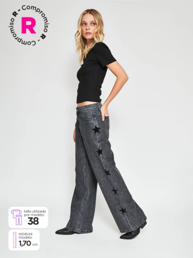 JEANS MUJER INDEX ALGODÓN TIRO MEDIO - 1