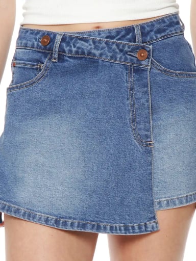 FALDA MUJER WADOS ALGODÓN TIRO MEDIO DENIM - 5