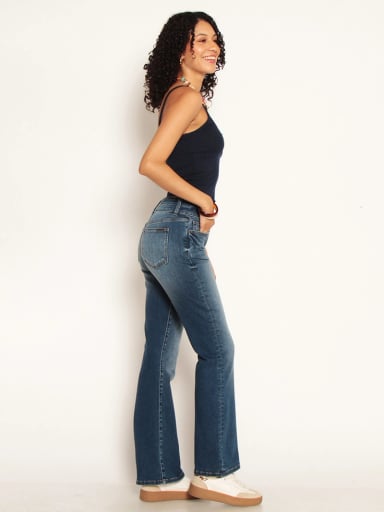 JEANS MUJER WADOS ALGODÓN RECTO TIRO ALTO - 3