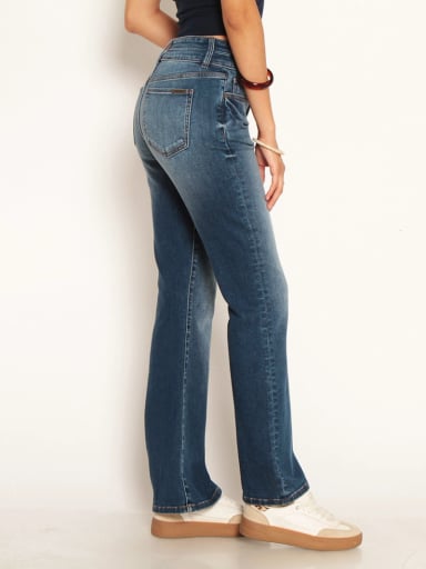 JEANS MUJER WADOS ALGODÓN RECTO TIRO ALTO - 4