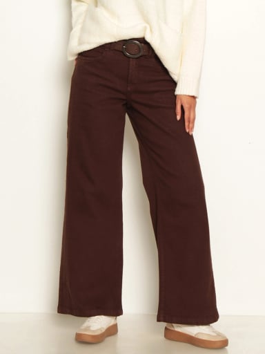 JEANS MUJER WADOS ALGODÓN WIDE TIRO MEDIO - 2