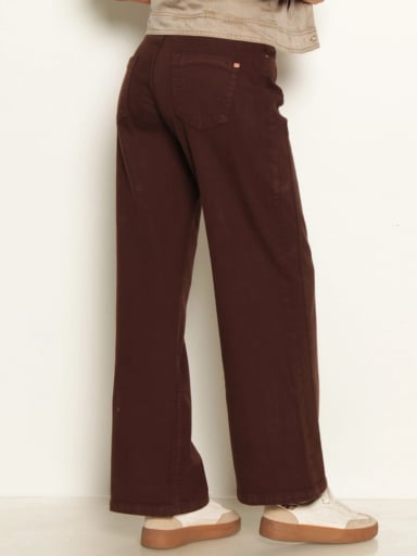 JEANS MUJER WADOS ALGODÓN WIDE TIRO MEDIO - 4