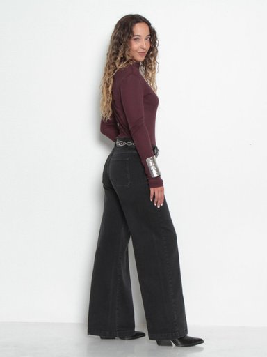 JEANS MUJER WADOS ALGODÓN WIDE CARGO TIRO MEDIO - 3