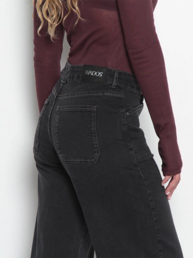 JEANS MUJER WADOS ALGODÓN WIDE CARGO TIRO MEDIO - 5