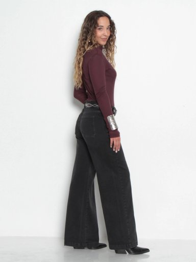 JEANS MUJER WADOS ALGODÓN WIDE CARGO TIRO MEDIO - 3