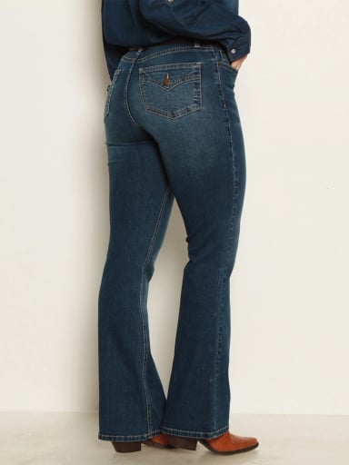 JEANS MUJER WADOS ALGODÓN RECTO TIRO MEDIO - 4